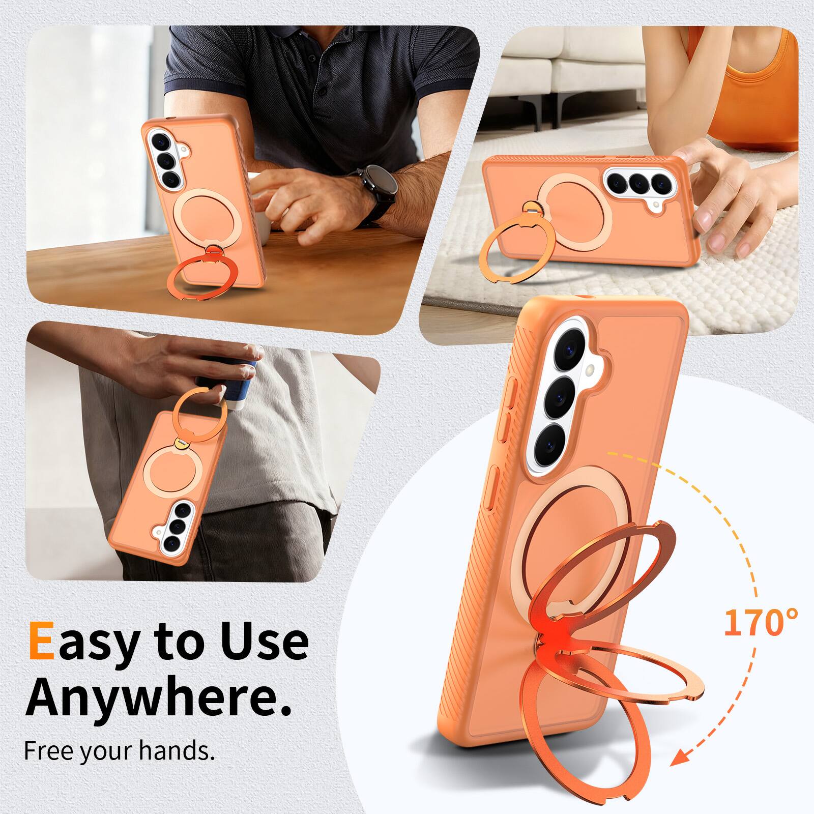 Easy to Use Anywhere.  
Free your hands.  
170°