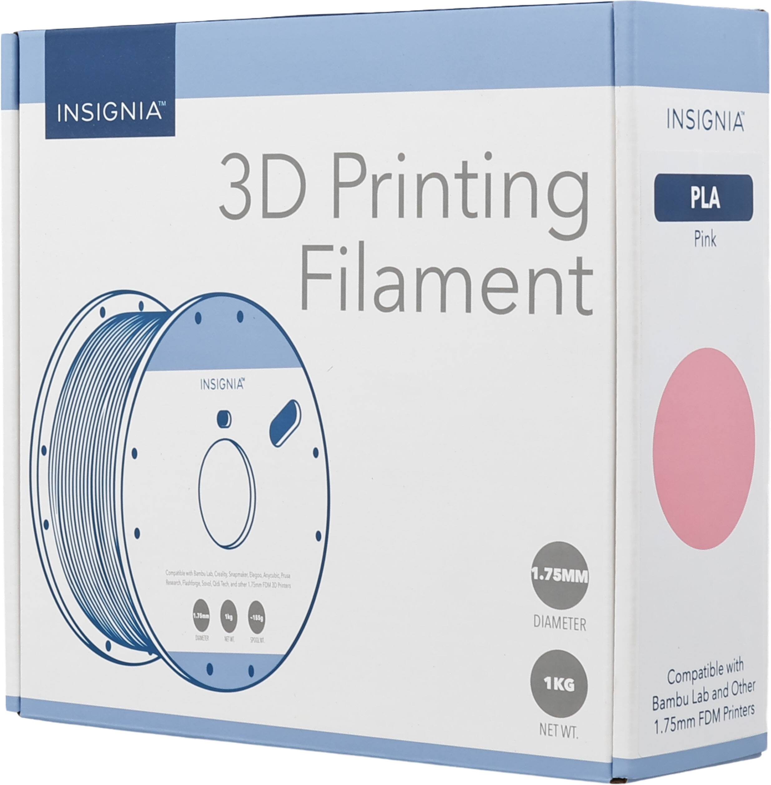 INSIGNIA 3D Printing PLA Pink Filament INSIGNIA Compatible with Bambu Lab and FDM Printers 1.75MM DIAMETER 1KG NET WT.
