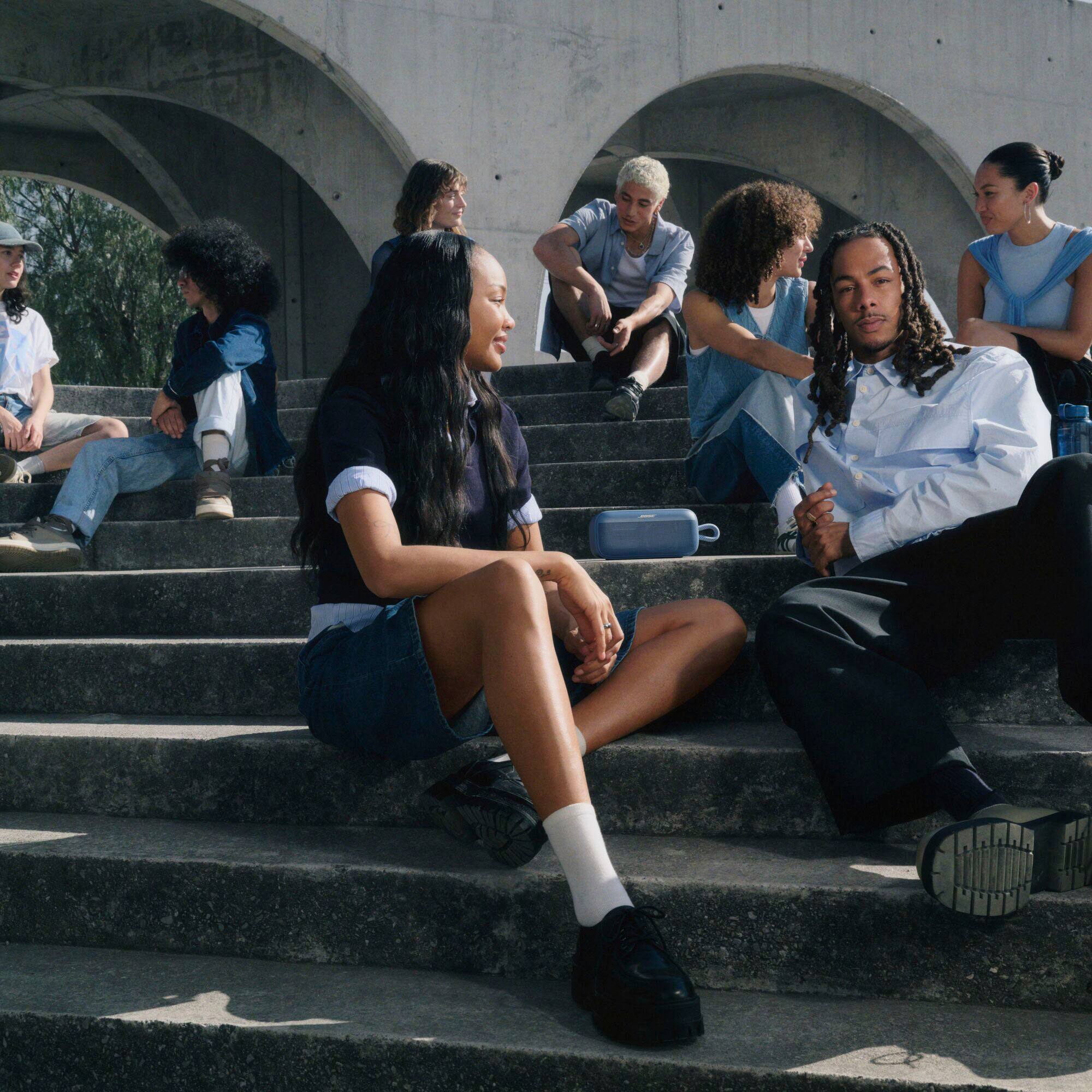 Alt View 3. Bose - SoundLink Plus Portable Bluetooth Speaker - Blue Dusk.