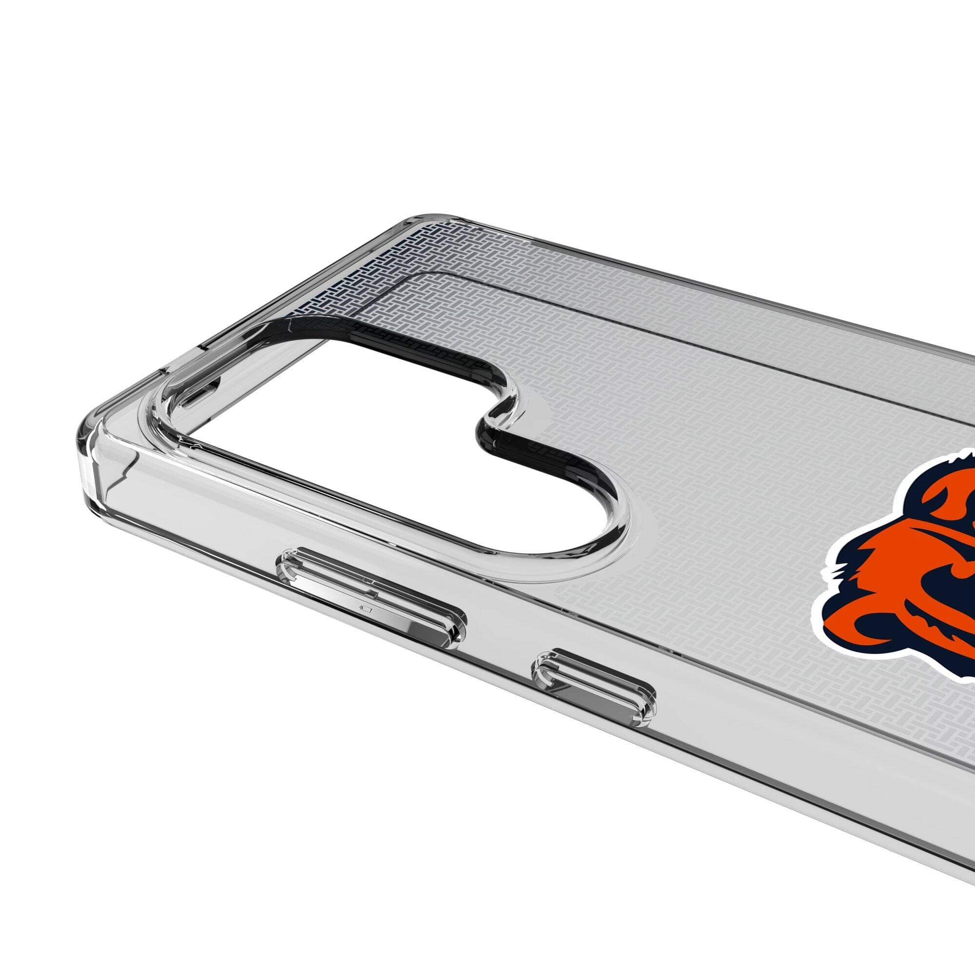 Alt View 2. Keyscaper - Chicago Bears Linen Logo Galaxy Clear Case - S23 Ultra - Multicolor.