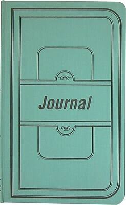 Front. National Brand - National Canvas Tuff Series Accounting Journal, 12.13" x 7.63", Green, 250 Sheets/Book - Green.