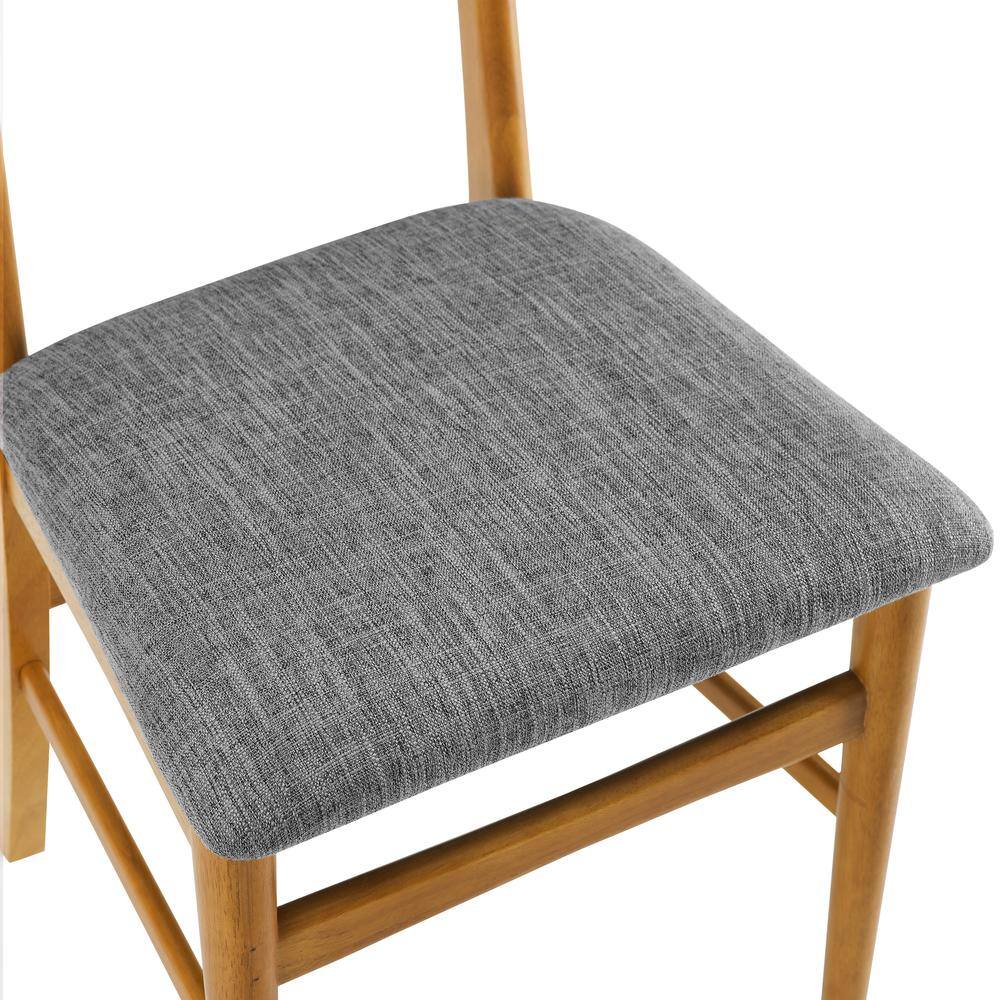 Alt View 4. Crosley Furniture - Landon 2-Piece Wood Dining Chairs W/Upholstered Seat - Brown.