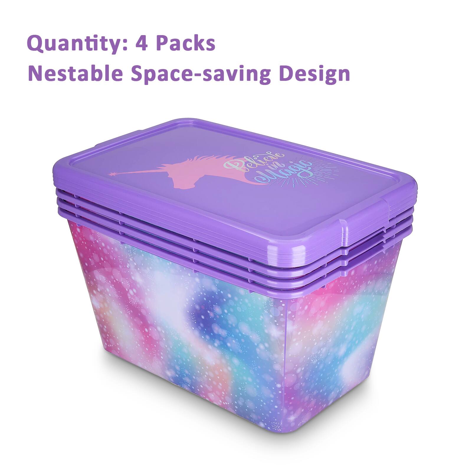 Quantity: 4 Packs  
Nestable Space-saving Design
