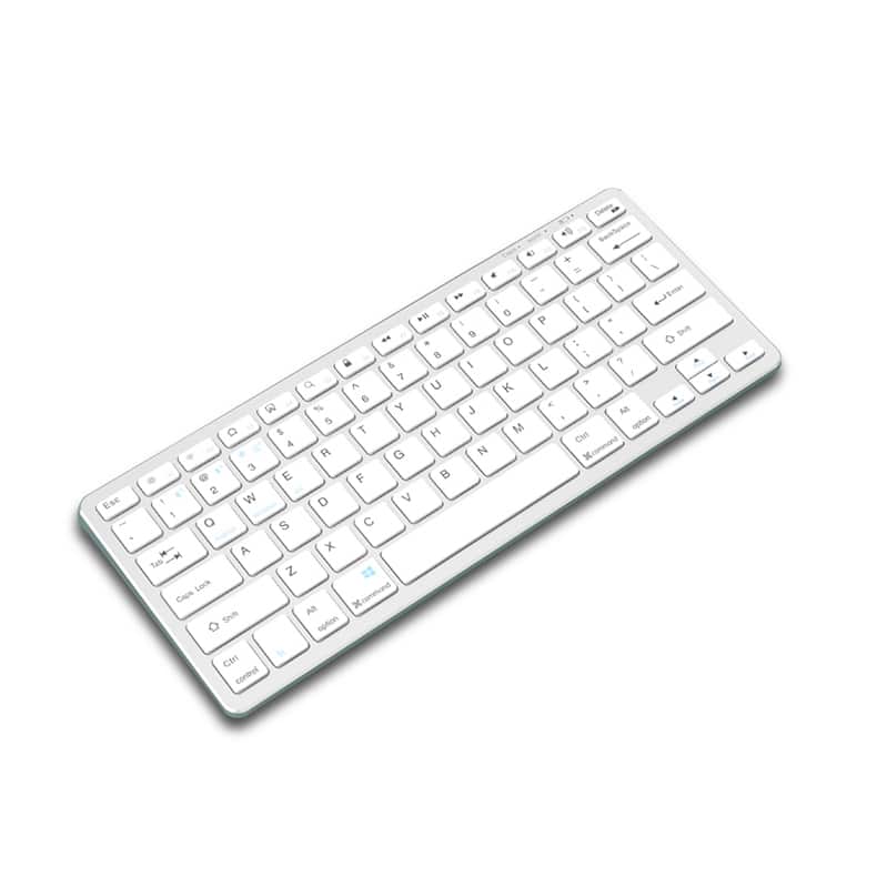 Cluzine - Bluetooth Magic Keyboard Ultra Slim Lightweight Portable Office Compact For iPad MacBook iOS Android - White