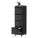Back. Mirfee - 4-Drawer Locking Vertical File Cabinet on Wheels, Heavy-Duty - Black.