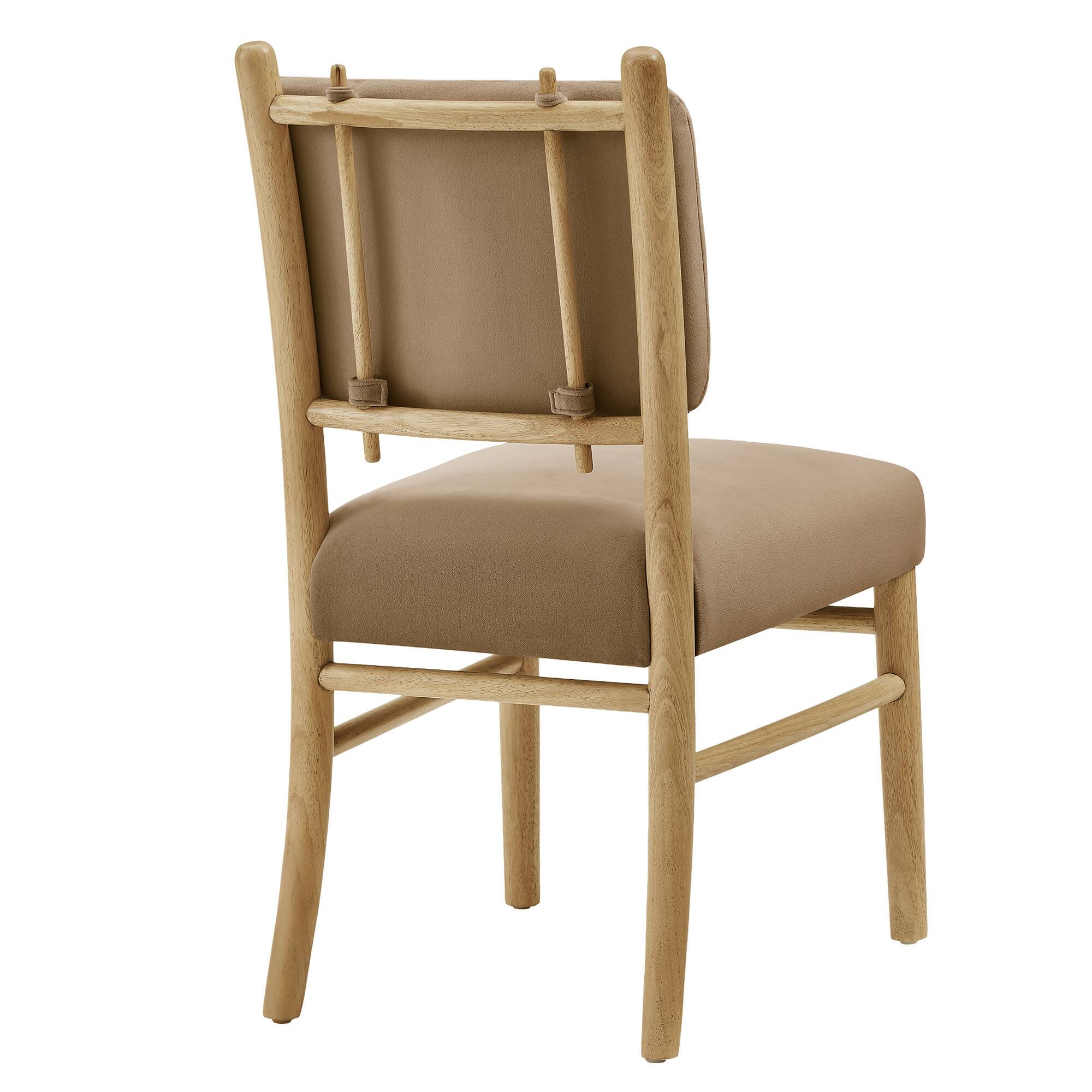Alt View 4. Modway - Mauden Performance Velvet Dining Side Chairs Set of 2 by Modway - Taupe.