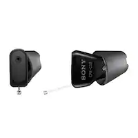 Sony - Nearly Invisible OTC Rechargeable Hearing Aids, Self-fitting CRE-C20 - Black - Front_Zoom