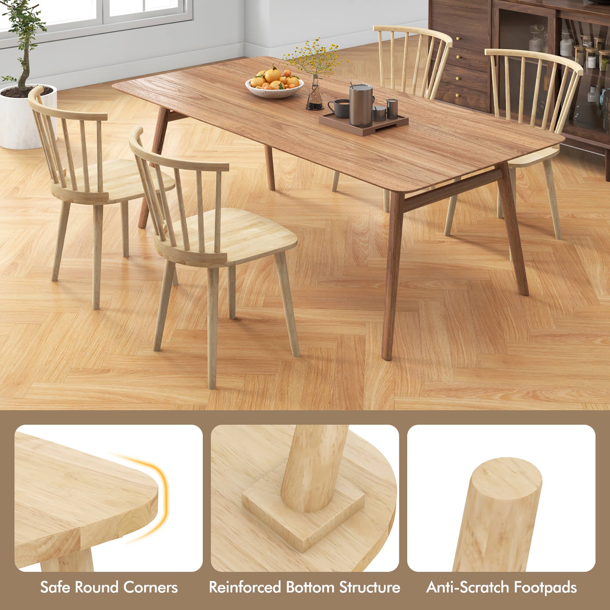 The text on the image can be grouped and corrected as follows:

- Safe Round Corners
- Reinforced Bottom Structure
- Anti-Scratch Footpads