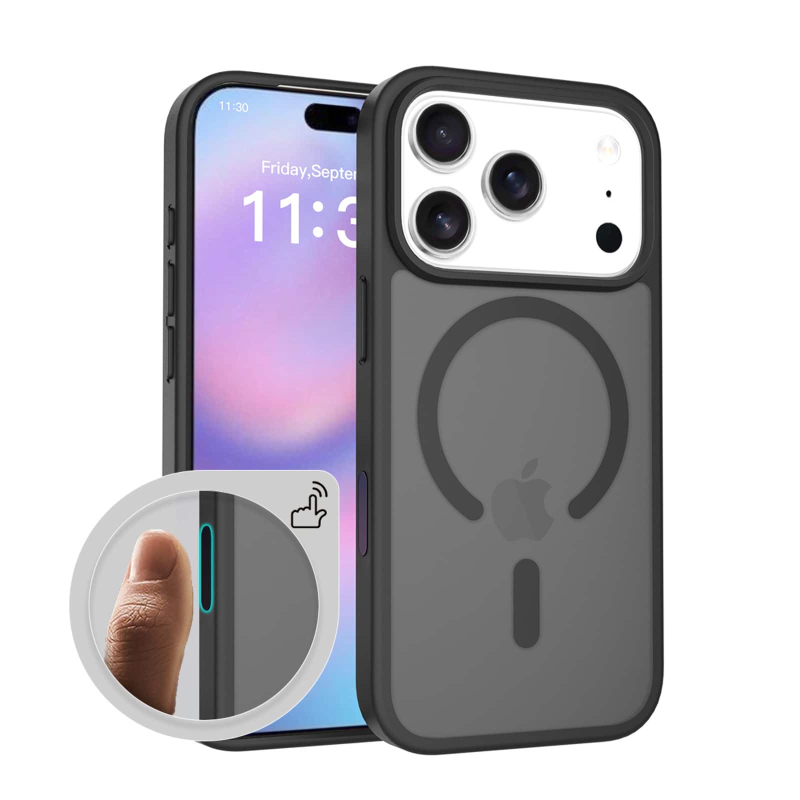 UUCOVER - Magnetic Case for Apple iPhone 17 Pro Max with Camera Button, MagSafe Compatible Translucent Matte Shockproof Slim Cover - Black price history on PriceWatchPro