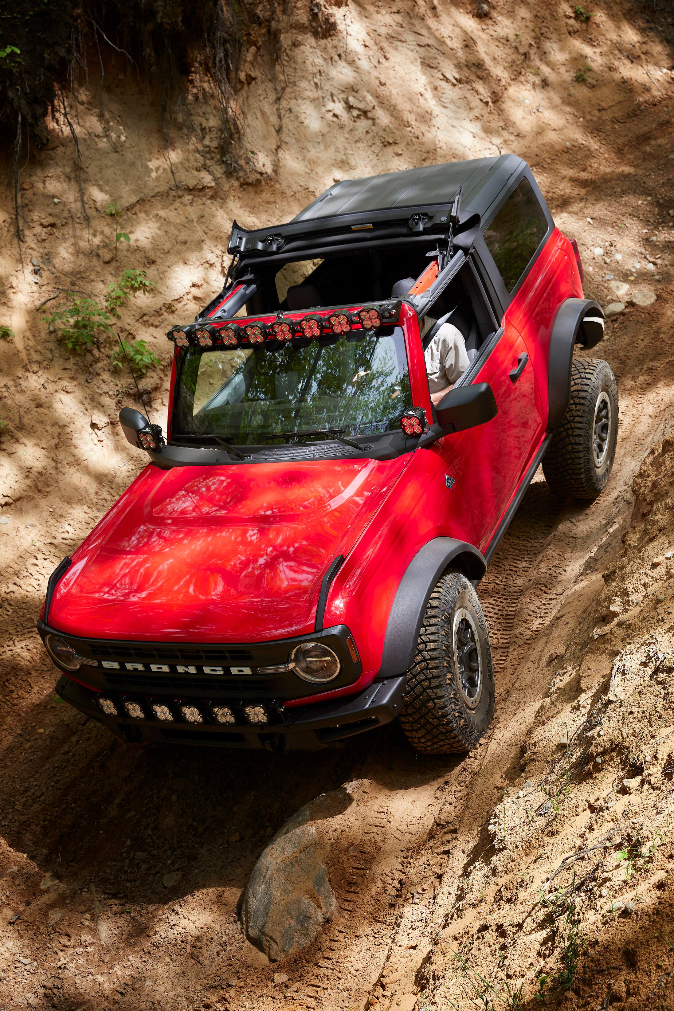 Left. Bestop - Sunrider for Hardtop - '21-26 Bronco; Bronco Raptor;  2-Door (Black Diamond) - Black.