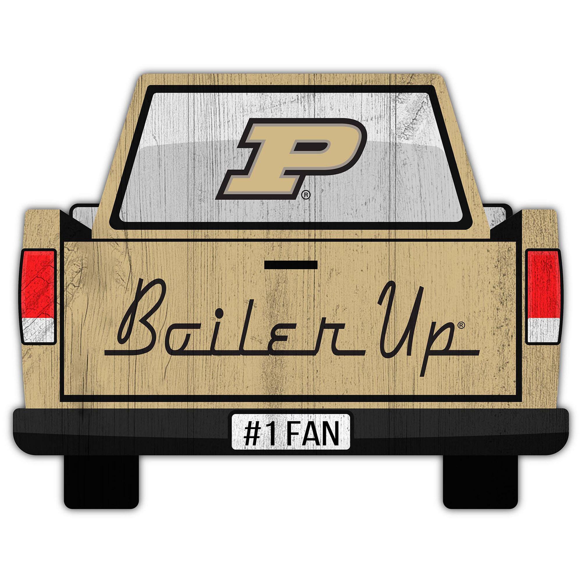 Purdue Boilermakers 12'' x 12'' Truck Back D-cor