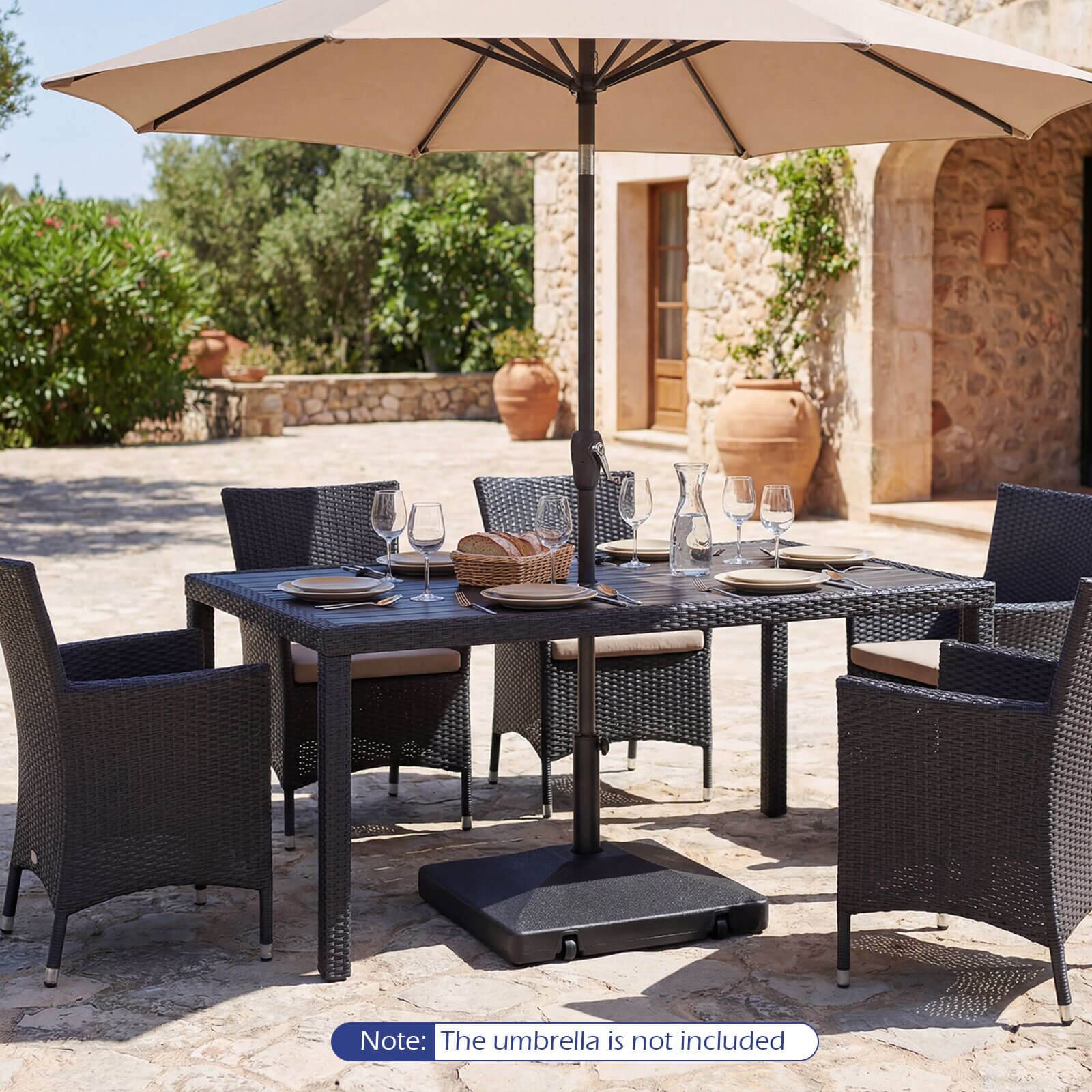 Note: The umbrella is not included