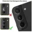 Alt View 11. SaharaCase - ZeroDamage Camera Lens Protector for Samsung Galaxy S22 (2-Pack) - Black.