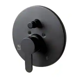 Alfi - Matte Shower Valve with Rounded Lever Handle and Diverter - Black
