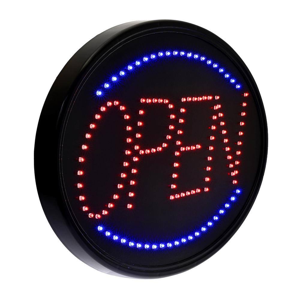 "Alpine Industries - 23"" x 14"" LED Oval Open Sign - Black" price history on PriceWatchPro