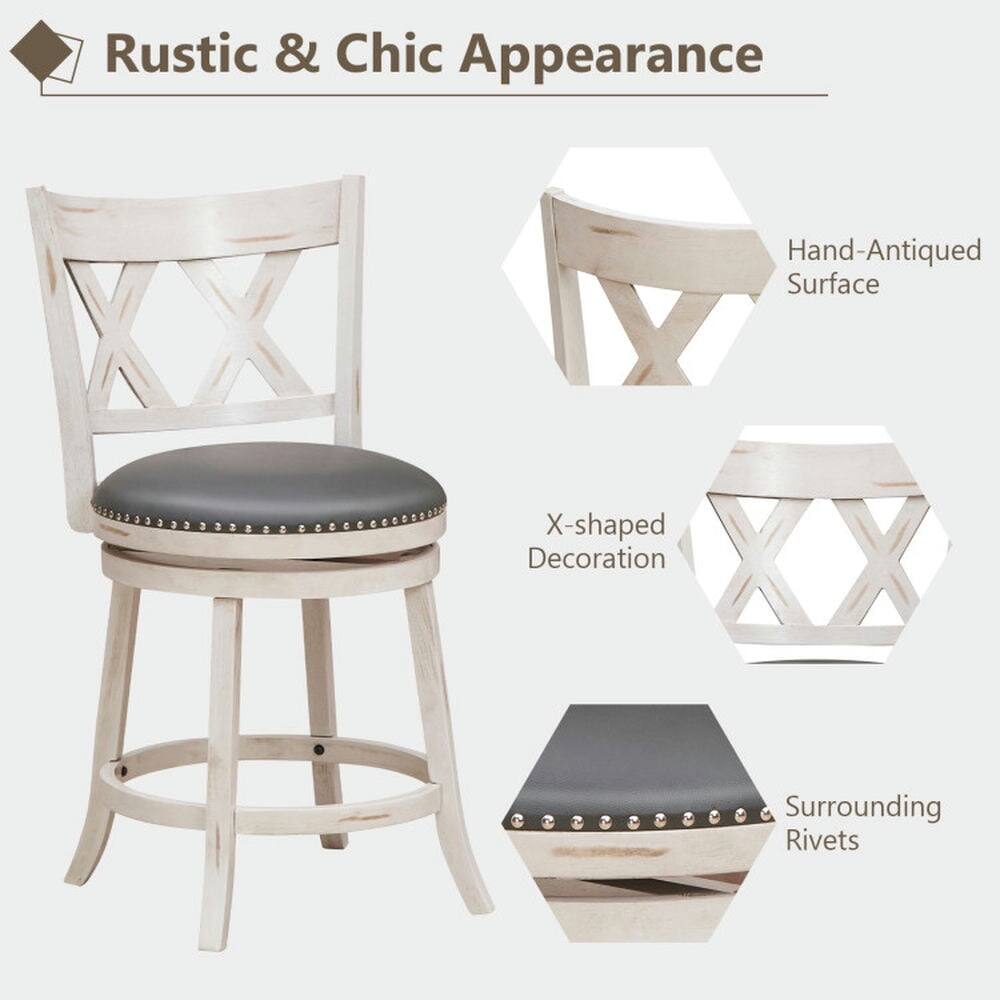 Rustic & Chic Appearance

- Hand-Antiqued Surface
- X-shaped Decoration
- Surrounding Rivets