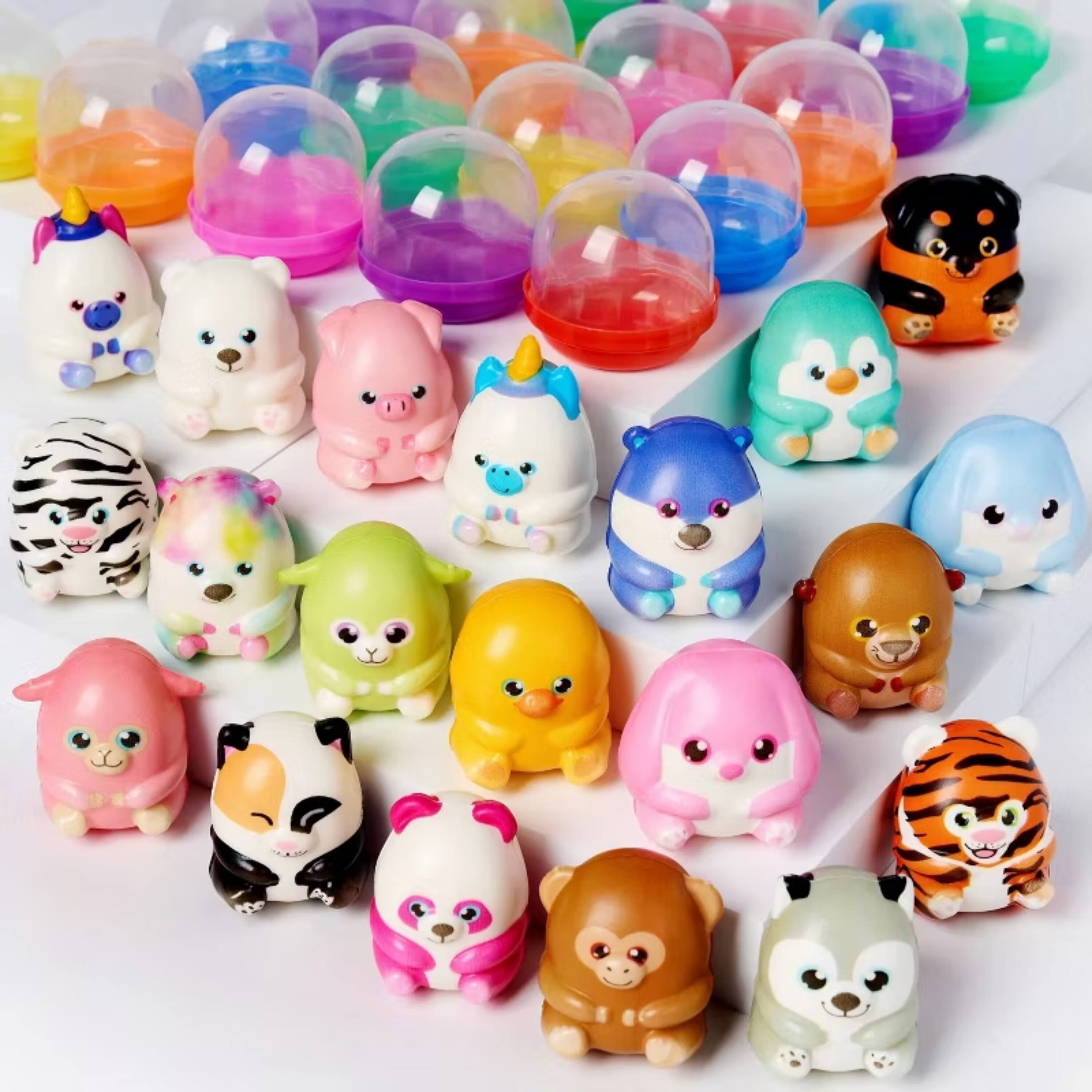 Angle. Joyfy - 20Pcs Squishy Toys Party Favors for Kids & Adults 2" Mini Animals Squishies Fidget Toys for Birthday Gift - Multicolor.
