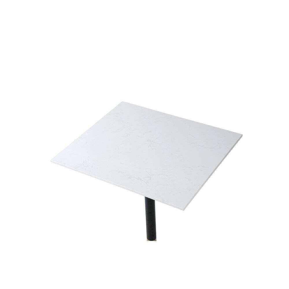 Left. Elegant Decor - Ronan 31.5 Inch Pub Table In White - White And Gold.