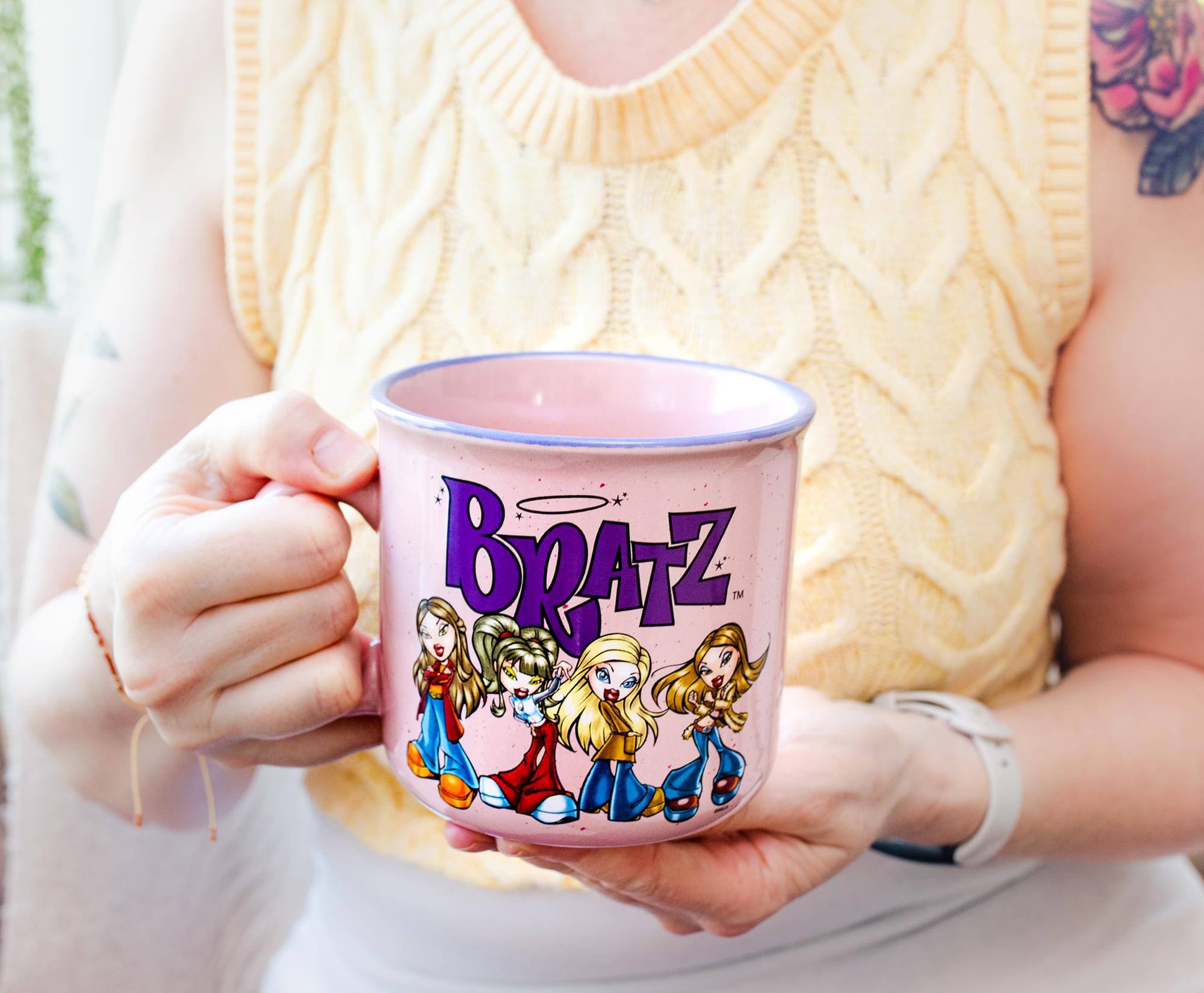 Alt View 4. Silver Buffalo - Bratz Pink Ceramic Camper Mug | Holds 20 Ounces - Purple.