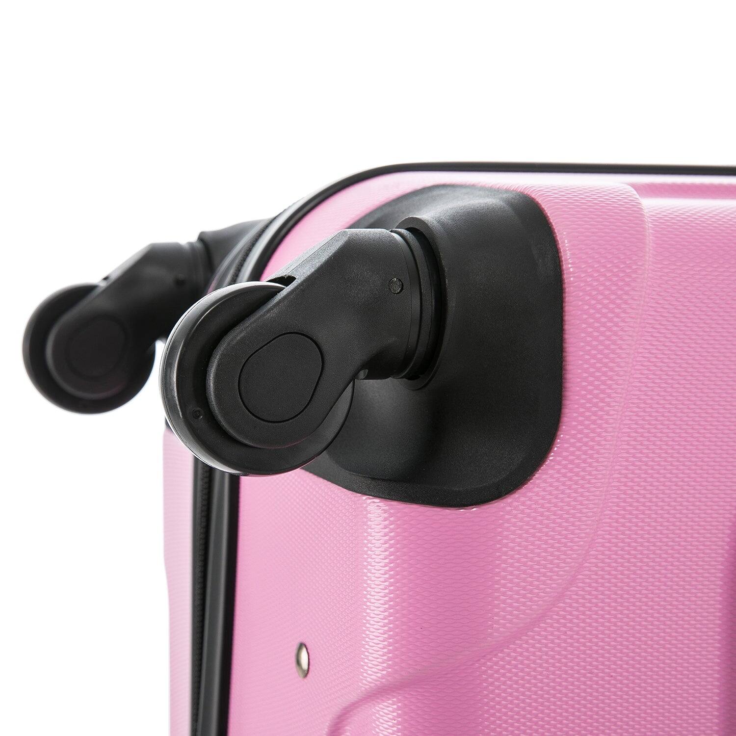 Back. InUSA - Endurance Lightweight Hardside Spinner Luggage 24" - Pink.