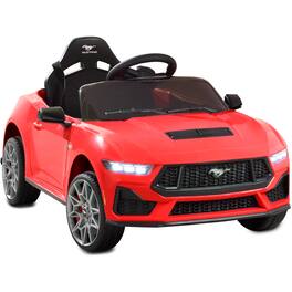 Best Choice Products - Kids 12V Electric Ride-On Car Officially Licensed Ford Mustang w/ Remote, LED Lights - Red