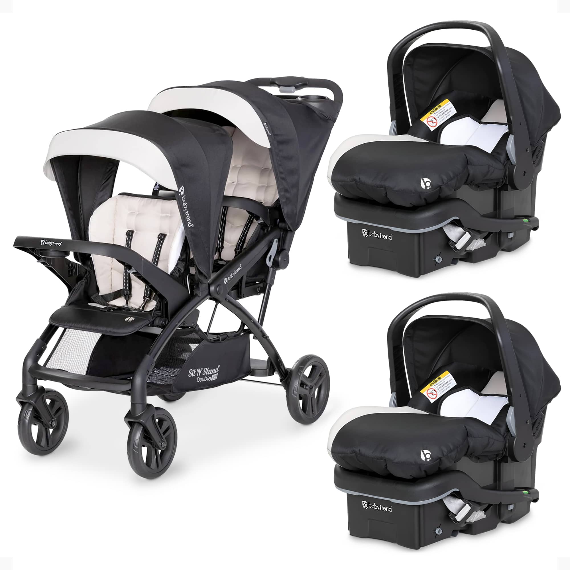 Baby Trend - Sit N' Stand Double Stroller with EZ-Lift Car Seat (2 Pack), Khaki price history on PriceWatchPro