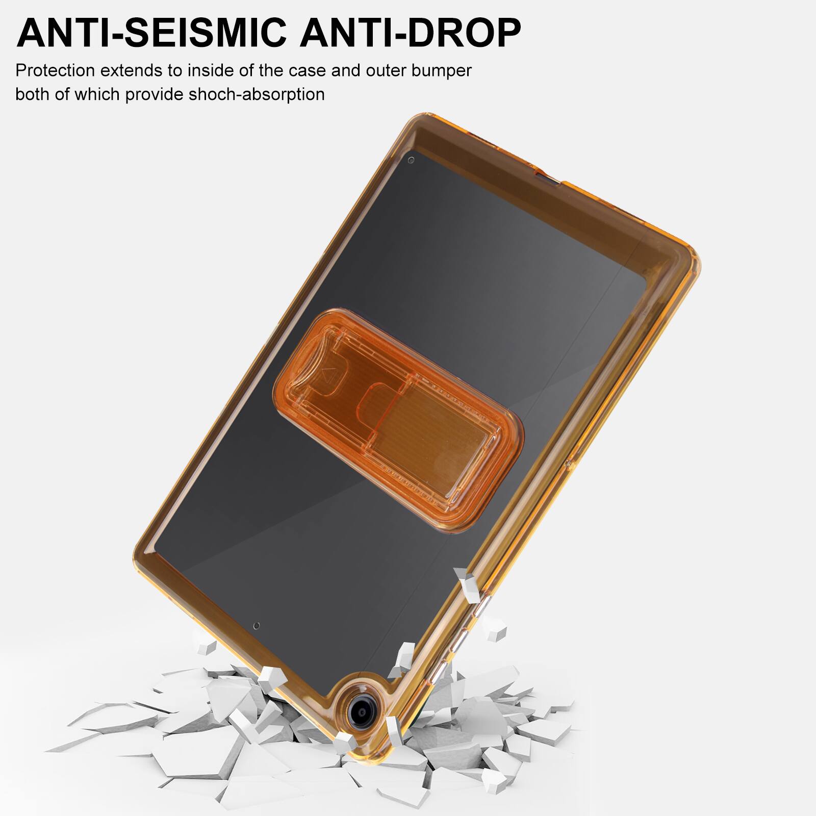 ANTI-SEISMIC ANTI-DROP  
Protection extends to inside of the case and outer bumper both of which provide shock-absorption