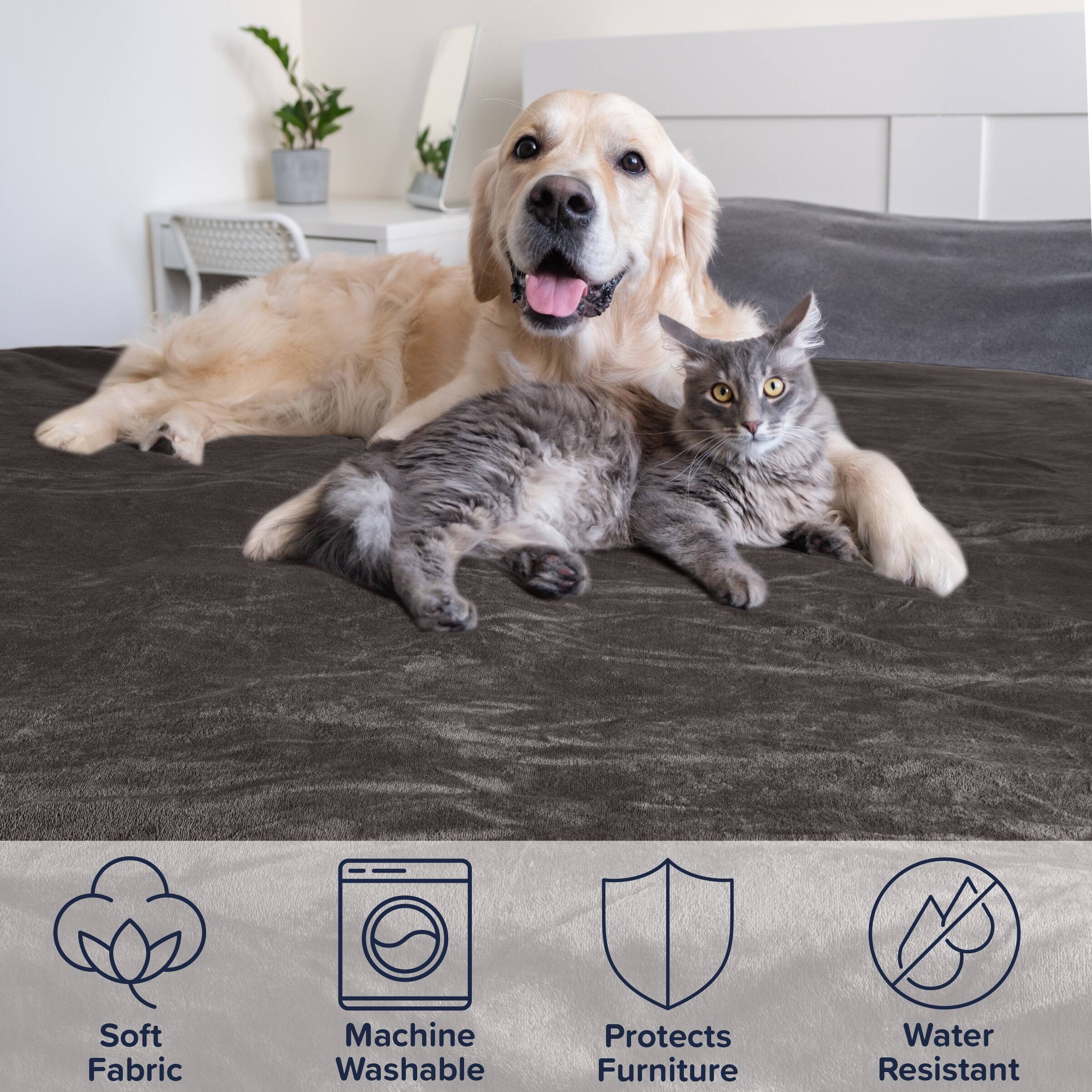 - Soft Fabric
- Machine Washable
- Protects Furniture
- Water Resistant