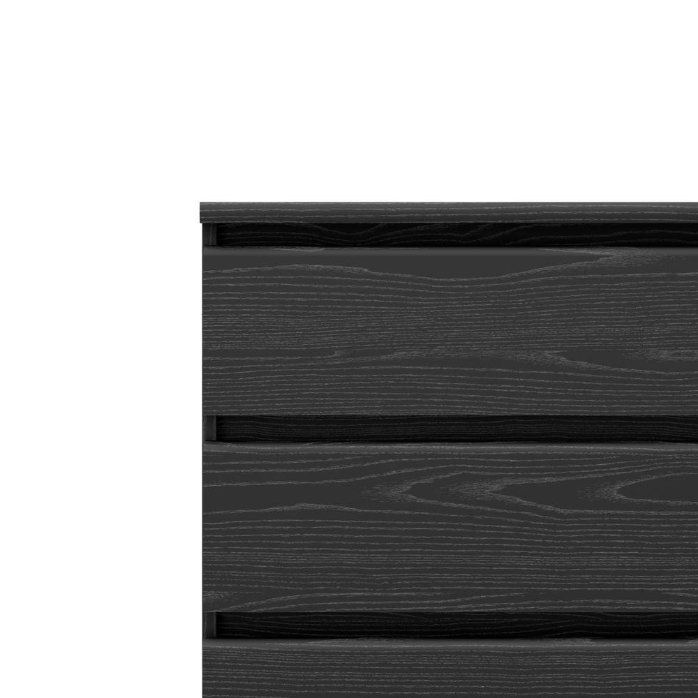 Alt View 3. FurniFact - Black 6 Drawer Dresser - Elegant Bedroom and Closet Wood Dresser Storage - Black Woodgrain.