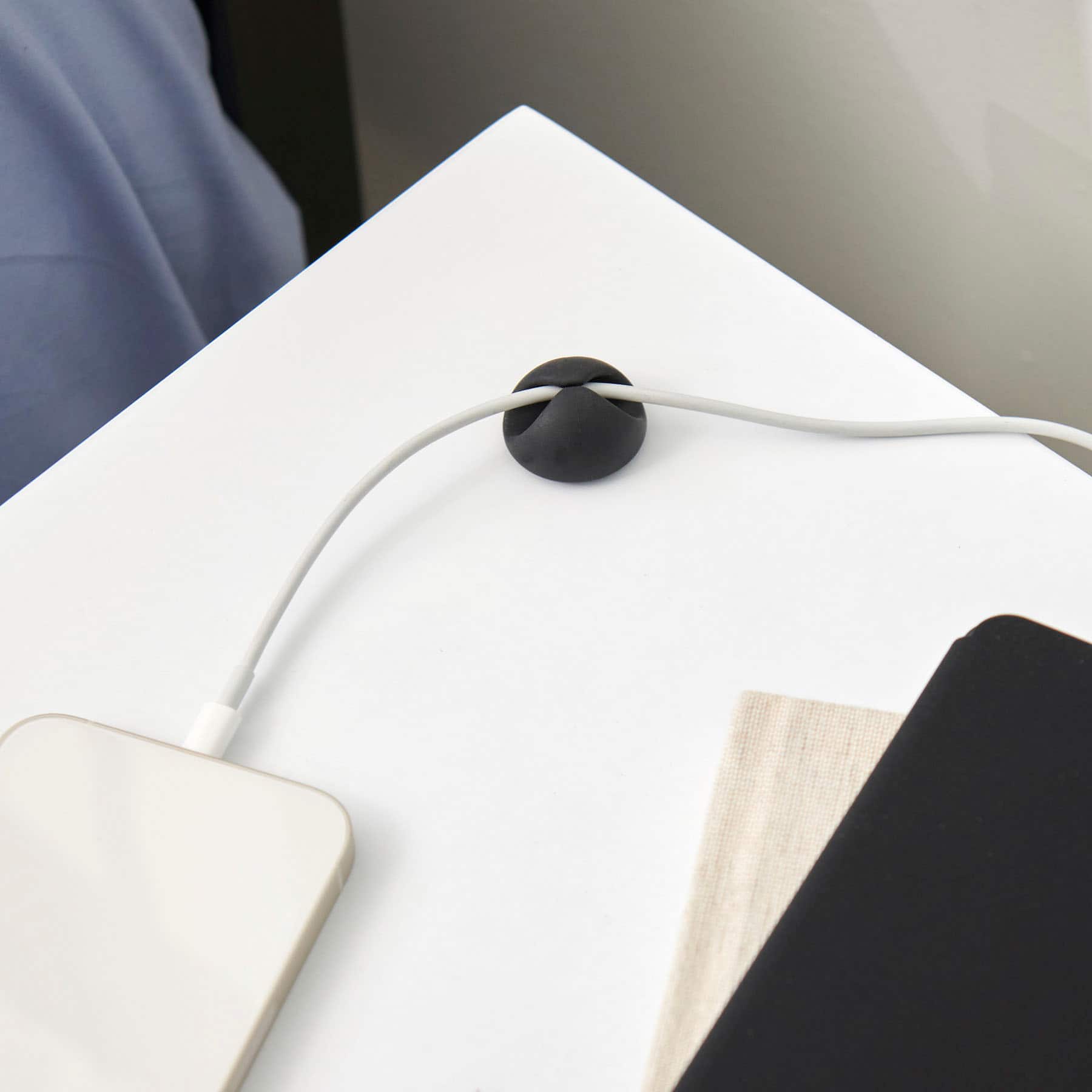 Alt View 11. Wrap-It Storage - Cable Clips - Black.