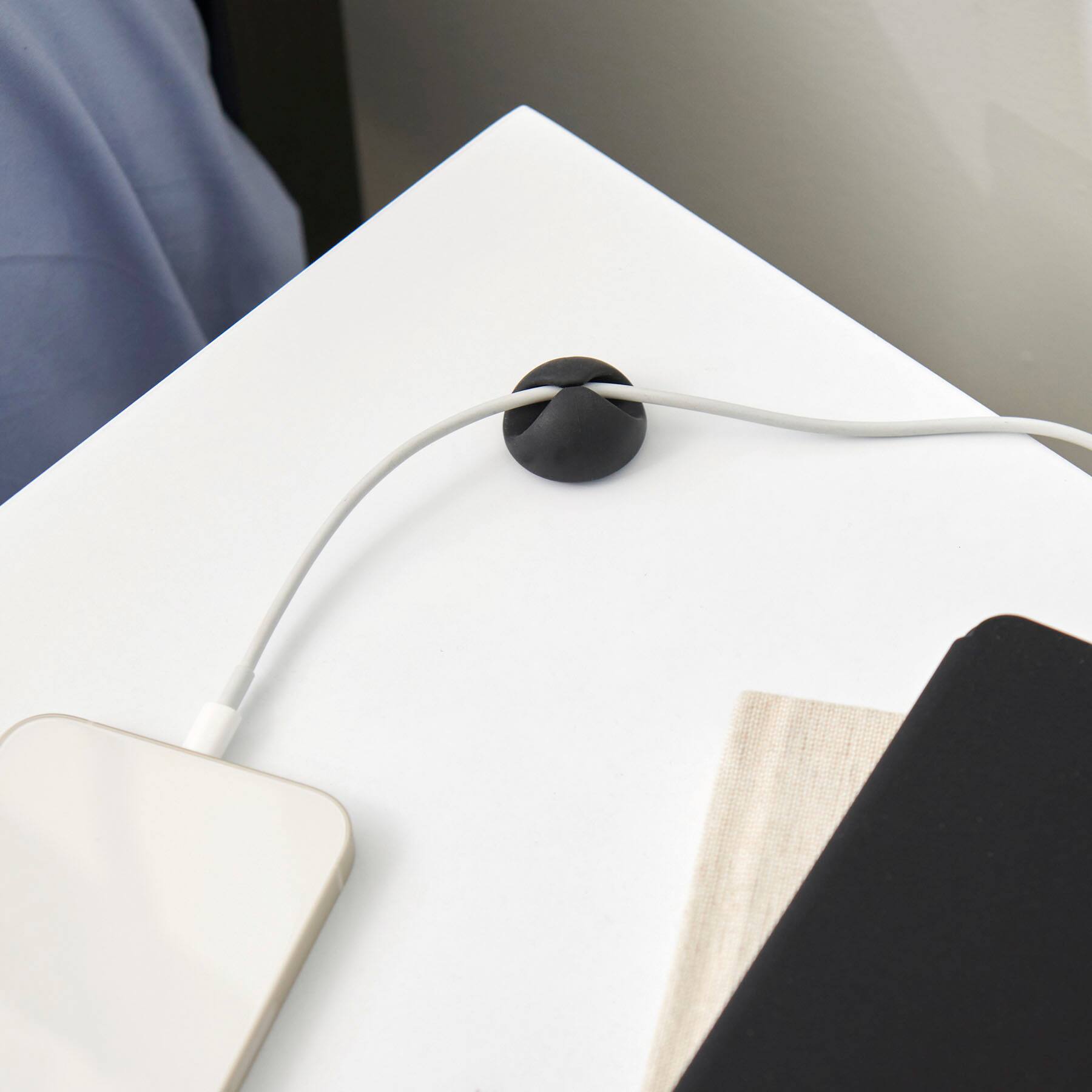 Alt View 11. Wrap-It Storage - Cable Clips - Black.