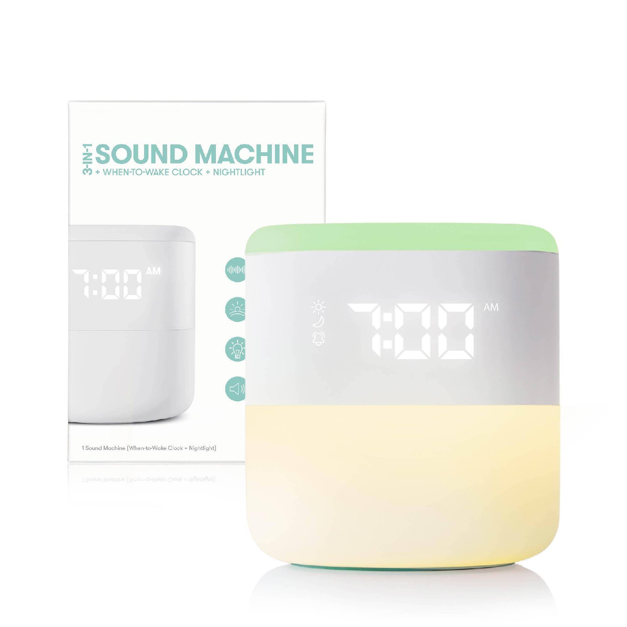 Cedar Assembly - 3-in-1 Alarm Clock Sound Machine Nightlight Wake Up Light Sunrise Noise Soother Sleep Trainer Bedroom blu - Default