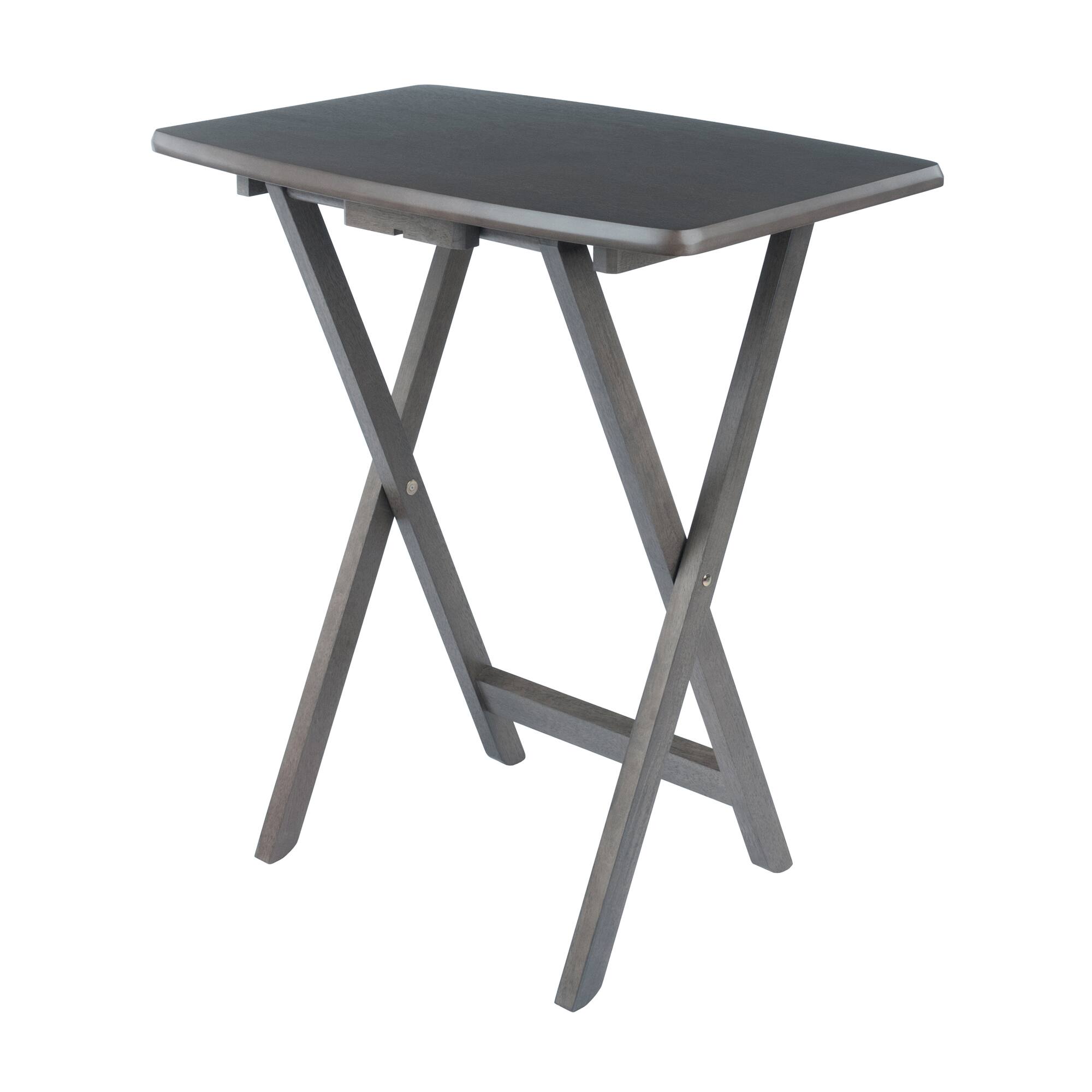 Alt View 6. Winsome Wood - Dylan 5-Pc Oversized Snack Table Set - Oyster Gray.