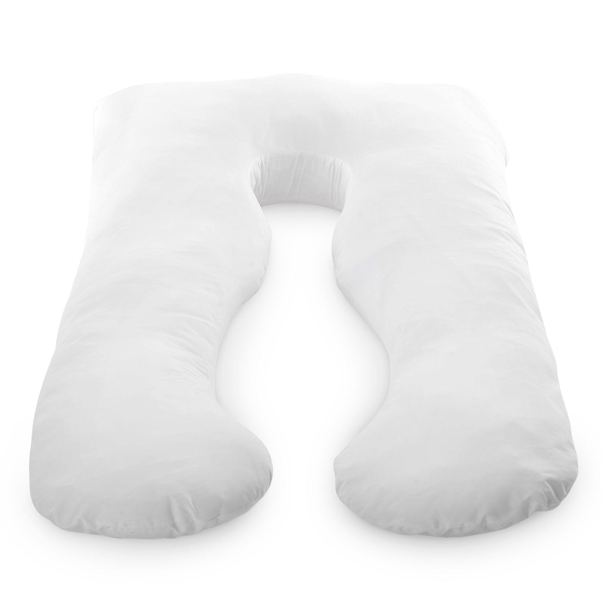 Alt View 6. Cheer Collection - U Shaped Body Pillow - Down Alternative Full Body Pillow for Side Sleeper, Pregnancy, Neck and Shoulder Support - Microfiber.