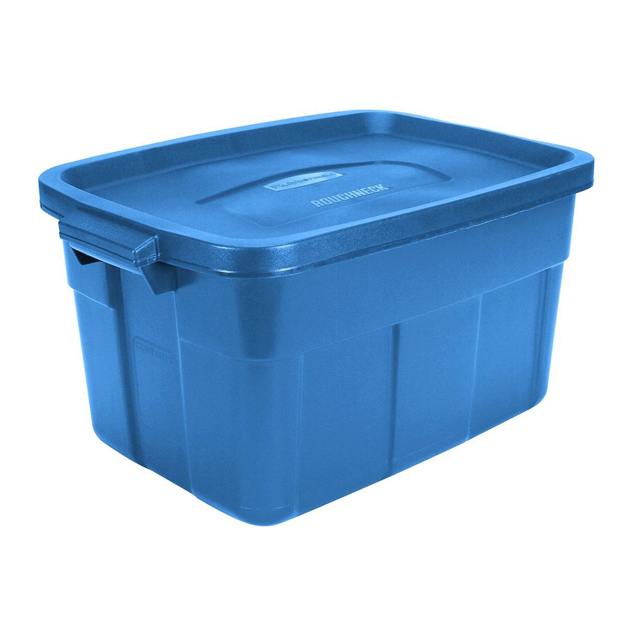 Alt View 1. RubberMaid - Rubbermaid Roughneck Tote 14 Gallon Storage Container, Heritage Blue (6 Pack) - Heritage Blue.