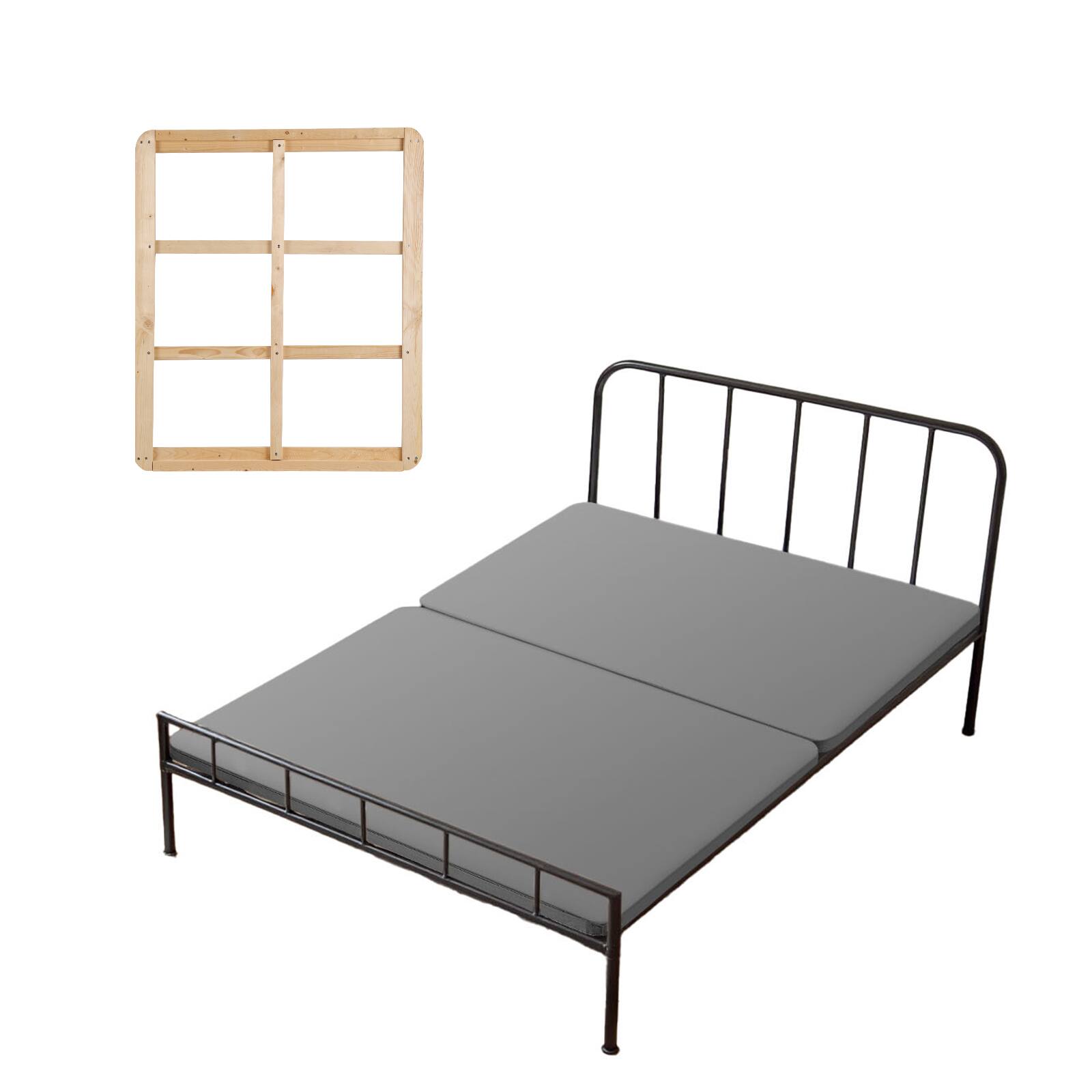 VEVOR - Full Size Bunkie Board, 1.5 in Bed Board Slats with 200D Oxford Cloth, Wooden Mattress Support for Full Size Bed - Gray