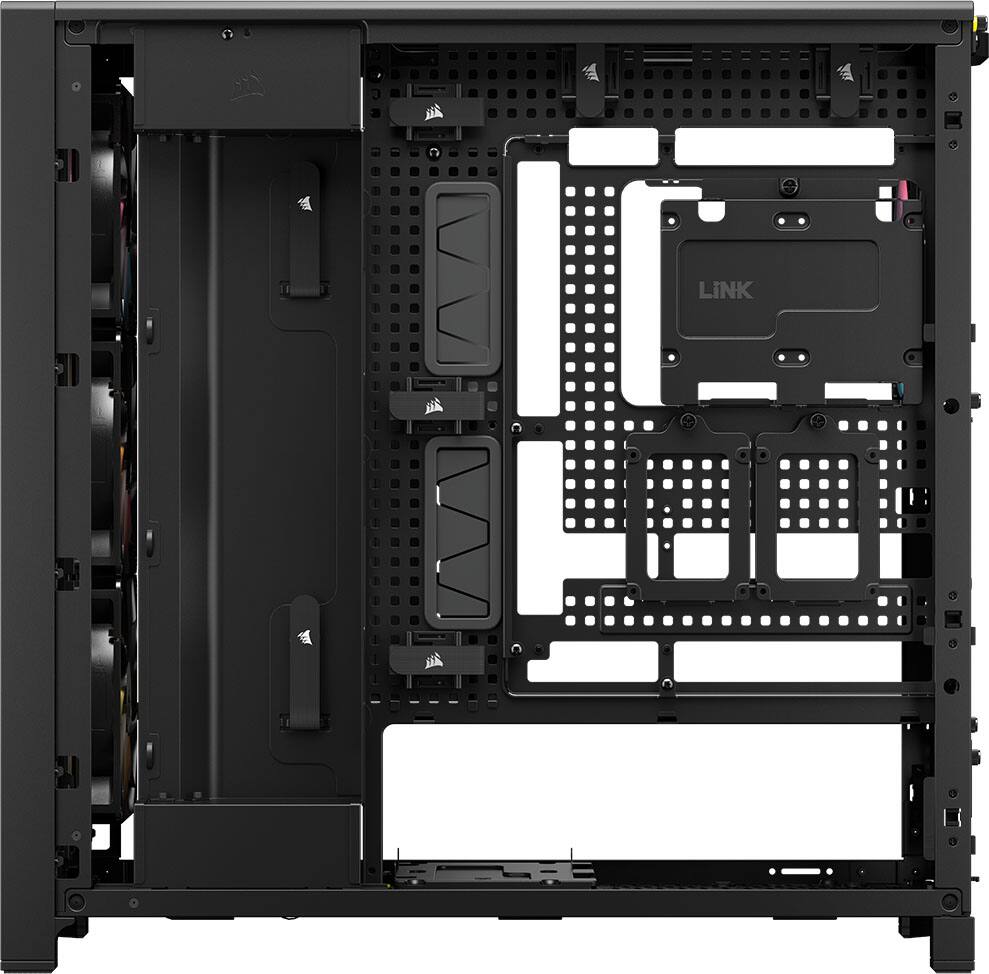 Alt View 2. CORSAIR - 5000D RS ARGB Mid-Tower Modular PC Case - Black.