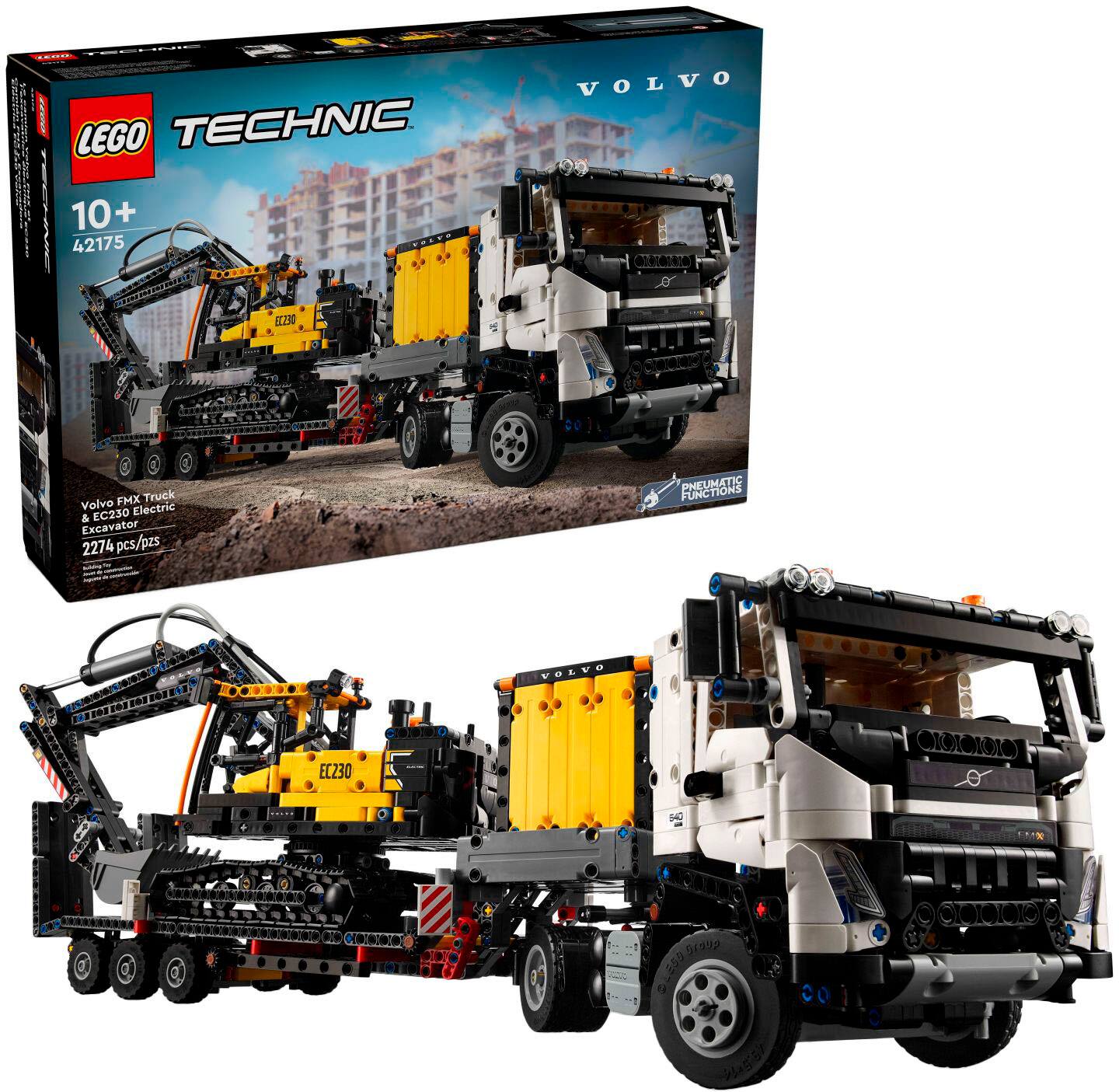 LEGO - Technic Volvo FMX Truck & EC230 Electric Excavator Building Toy 42175