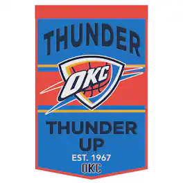 WinCraft - Oklahoma City Thunder 24" x 38" Primary Logo Banner - Multicolor