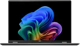 ASUS - Vivobook 16 Flip - 16" 3K OLED Touch Laptop - Copilot+ PC - Intel Core Ultra 7 256V with 16GB Memory - 512GB SSD - Matte Gray