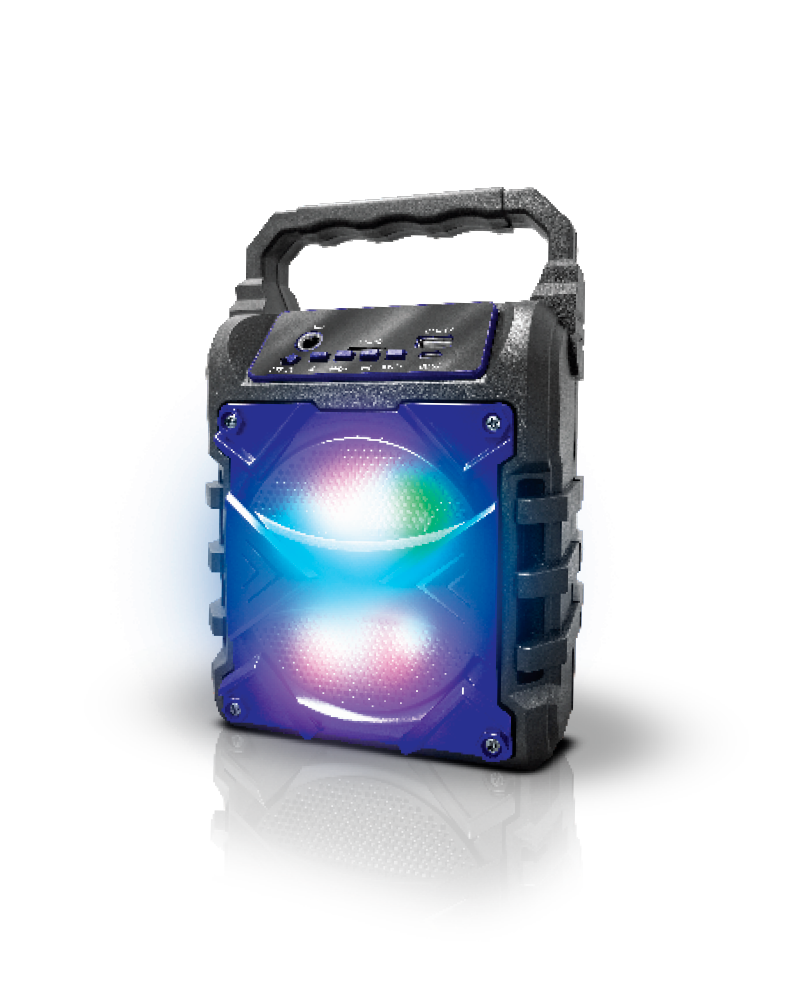 Front. TopTech - Jet-4 Bluetooth Speaker, 4" Woofer, 400W, Karaoke, 100ft Range, Portable - Blue.