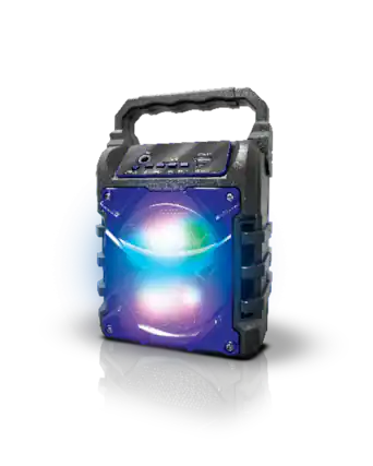 Front. TopTech - Jet-4 Bluetooth Speaker, 4" Woofer, 400W, Karaoke, 100ft Range, Portable - Blue.