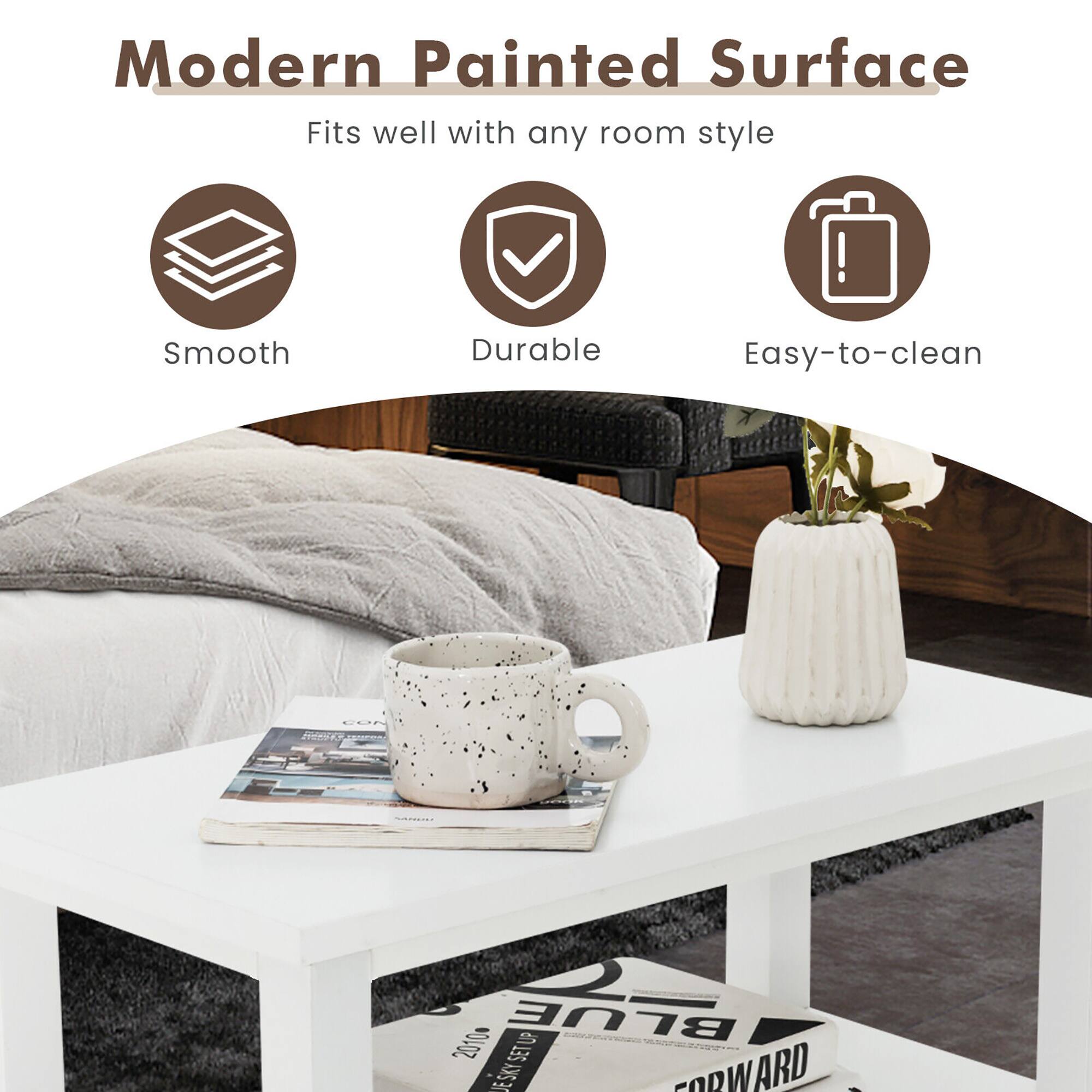 Modern Painted Surface fits well with any room style. It is smooth, durable, and easy-to-clean.