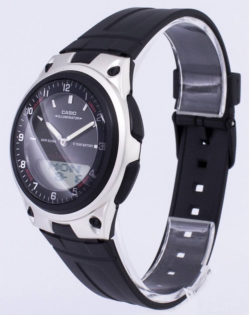 ADJUST 10
12 CASIO LIGHT ILLUMINATOR 2
9 WR 50M 10YEAR BATTERY 3 8 HON MODE 4 7 SEARCH SEA 5 6