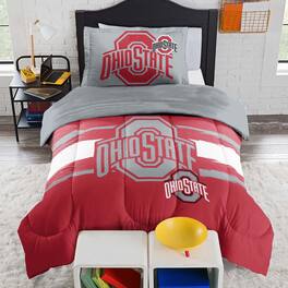 Sweet Home Collection - NCAA Ohio State Buckeyes Comforter & Pillow Sham Set- Twin/Twin XL - Multicolored