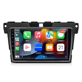Junsun - For Mazda CX-7 2008-2015 9" Android 15 8 Core carplay 4+64GB Car Stereo Radio GPS Navi WIFI RDS SWC BT FM - Black