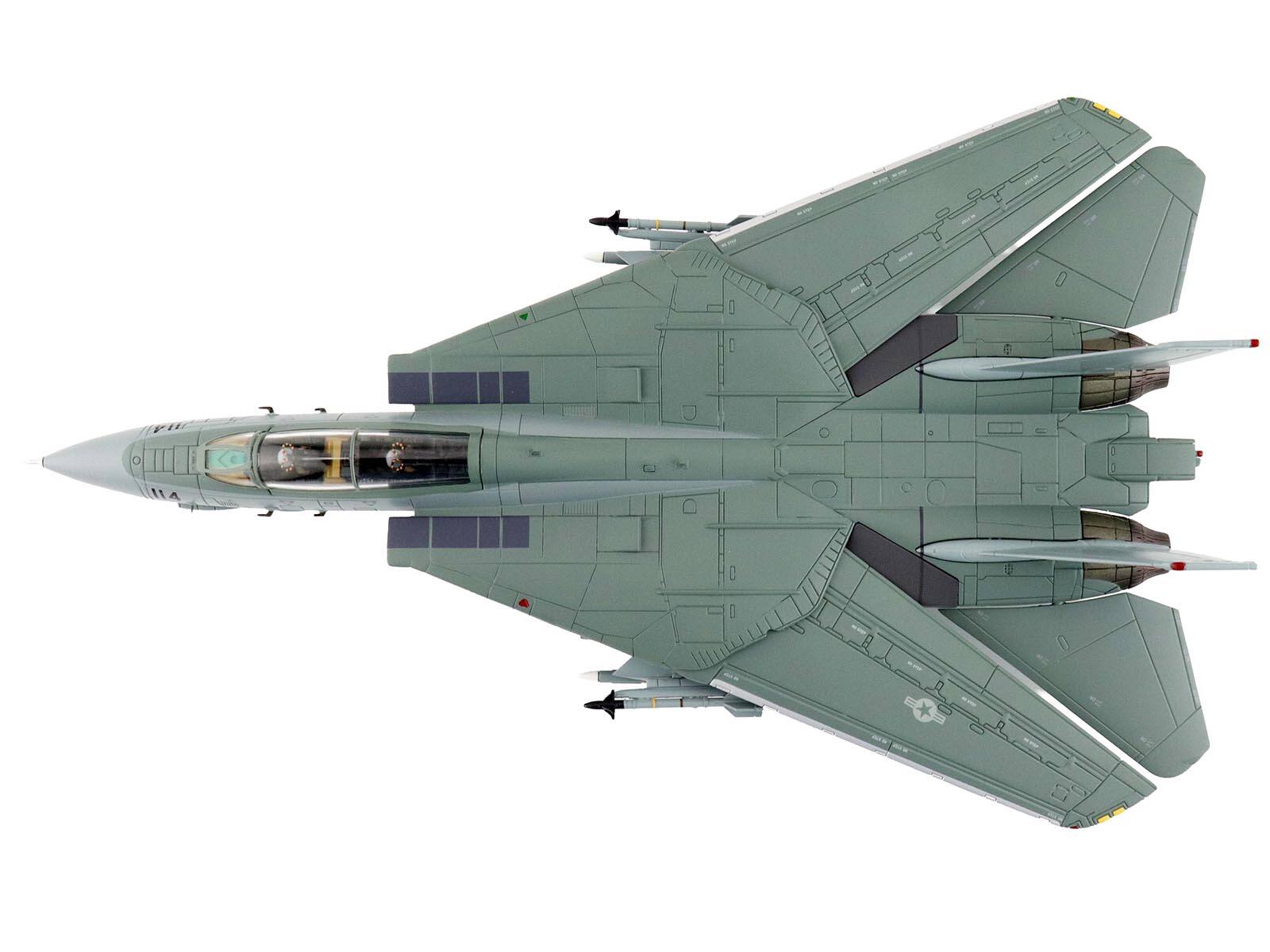 Alt View 2. Hobby Master - Grumman F-14A Tomcat Fighter Aircraft "VF-1 (with Optional Decals)" United States Navy 1/72 Diecast Model Hobby Master.