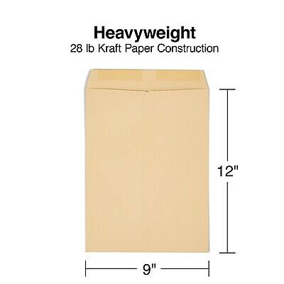 Heavyweight  
28 lb Kraft Paper Construction  
12" x 9"