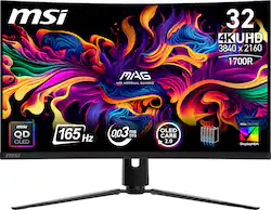 MSI - MAG 321CUP QD-OLED 32" 3840x2160 (DQHD) Curved OLED Quantum Dot Monitor 165Hz 0.03ms(GTG) HDR400 Type-C DisplayPort HDMI - Black - Front_Zoom
