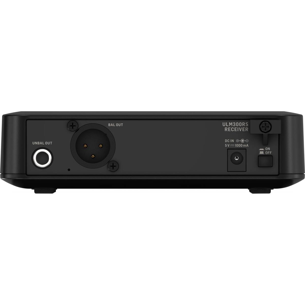 ULM300RS RECEIVER  
BAL OUT  
UNBAL OUT  
DC IN 5V = 1000mA  
ON/OFF